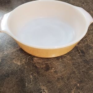 VTG Fire King Peach Lustre Baking Dish 1.5 Qt Baking Dish